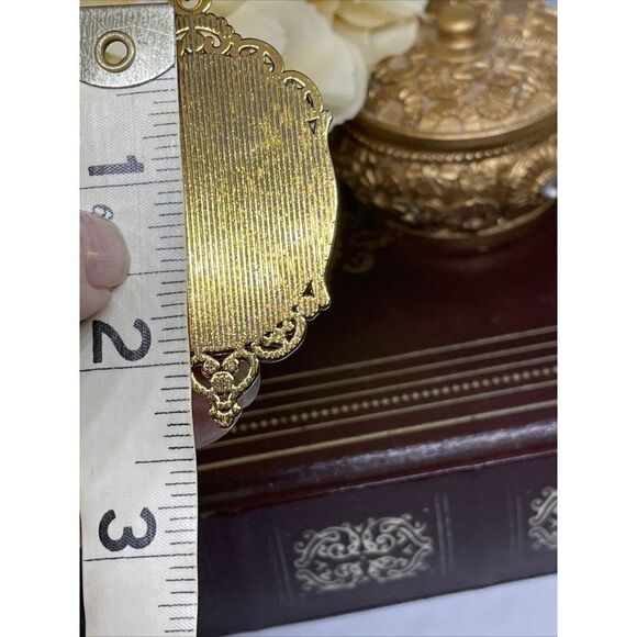 Grecian Ladies Garden Cameo Gold Statement Pendant Necklace Wedding Daughter - Picture 9 of 10